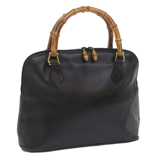 GUCCI Bamboo Shoulder Bag Leather Black 000 0289 200110  bs9692
