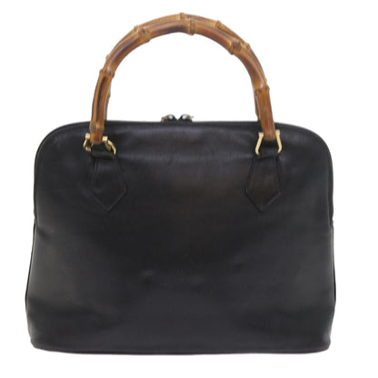 GUCCI Bamboo Shoulder Bag Leather Black 000 0289 200110  bs9692