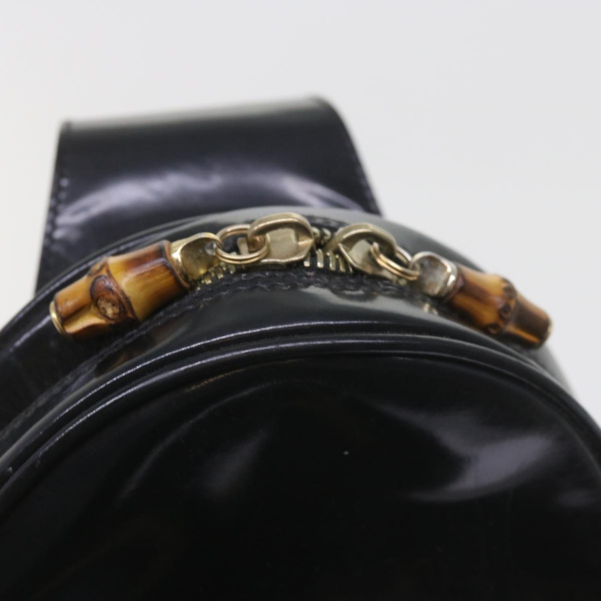 GUCCI Bamboo Body Bag Leather Black 003 3444 0027  bs9736