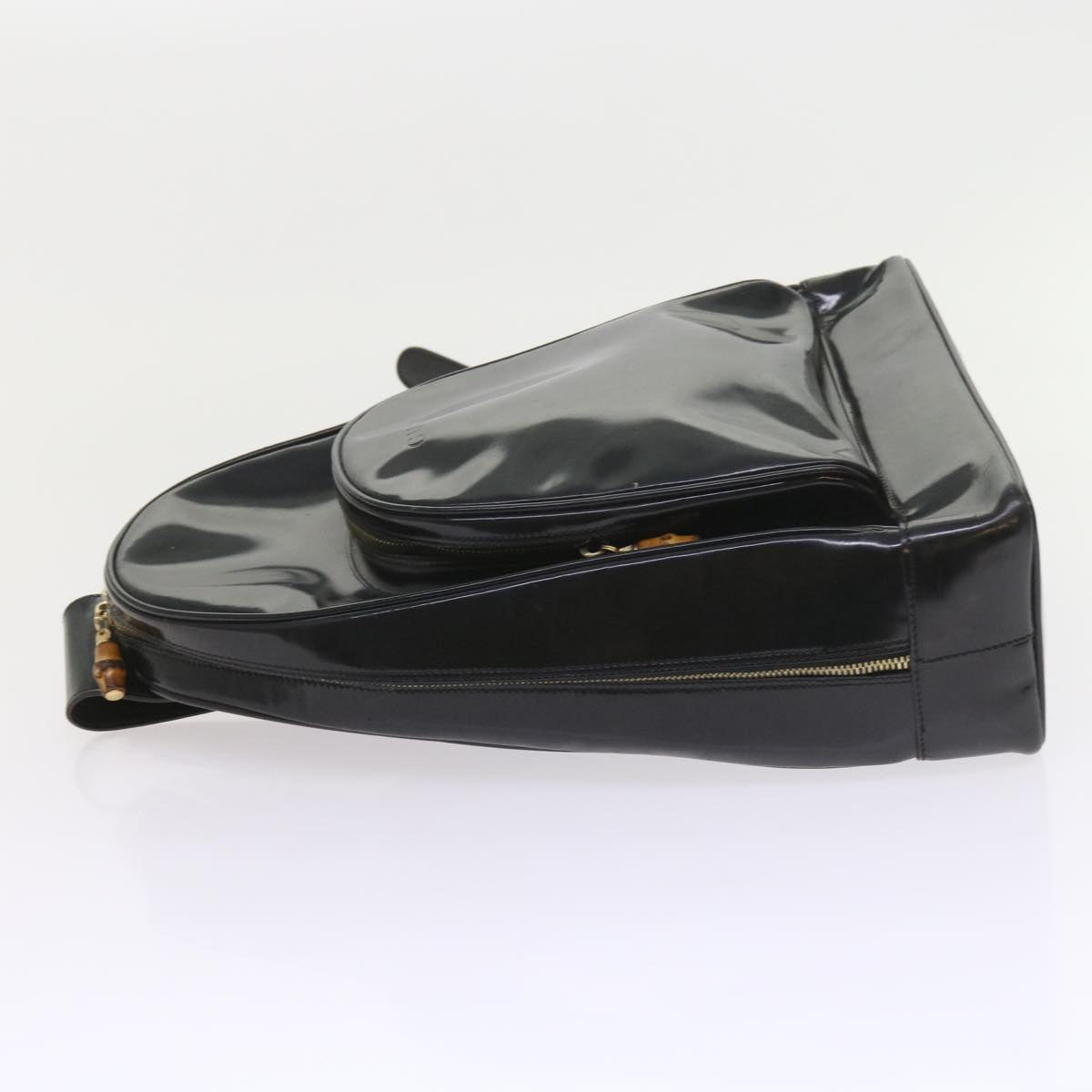 GUCCI Bamboo Body Bag Leather Black 003 3444 0027  bs9736