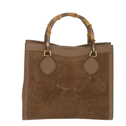 GUCCI Bamboo Hand Bag Suede Brown 082 2853 0260 0  bs9787
