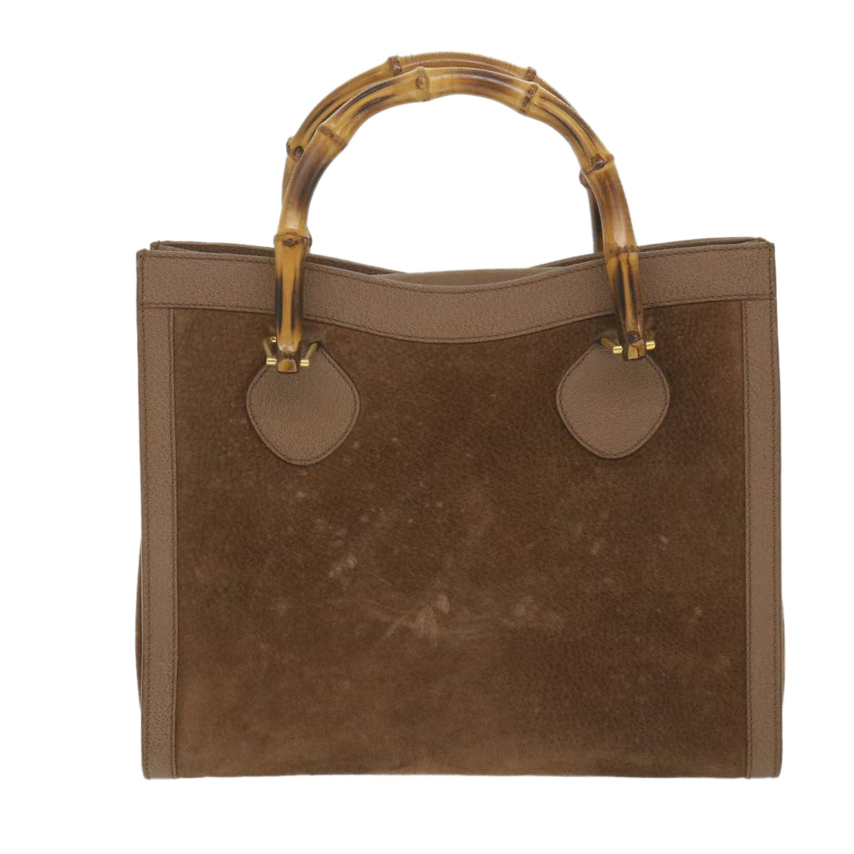 GUCCI Bamboo Hand Bag Suede Brown 082 2853 0260 0  bs9787