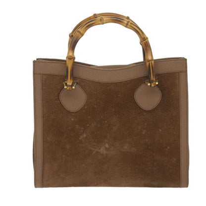 GUCCI Bamboo Hand Bag Suede Brown 082 2853 0260 0  bs9787