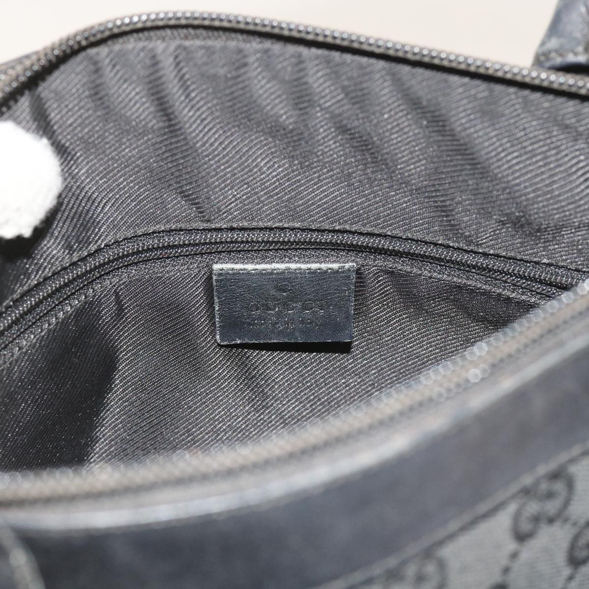 GUCCI GG Canvas Tote Bag Black 000 0855 002112  bs9819