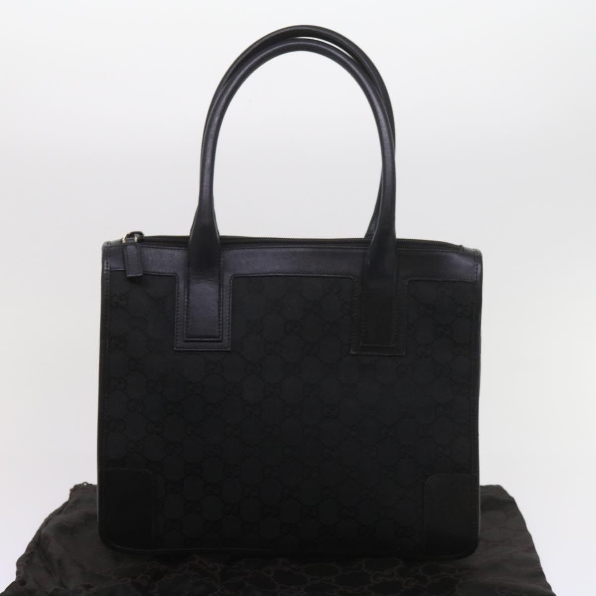 GUCCI GG Canvas Tote Bag Black 000 0855 002112  bs9819