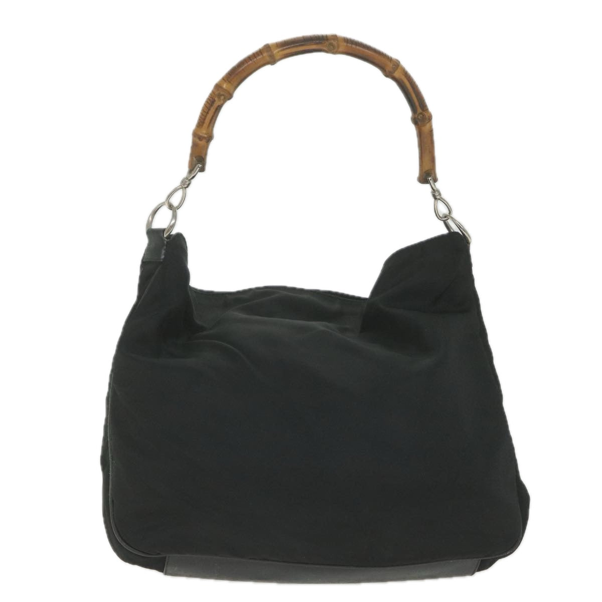 GUCCI Bamboo Shoulder Bag Canvas 2way Black 001 2123 1577  bs9929