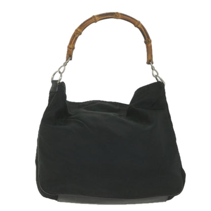 GUCCI Bamboo Shoulder Bag Canvas 2way Black 001 2123 1577  bs9929