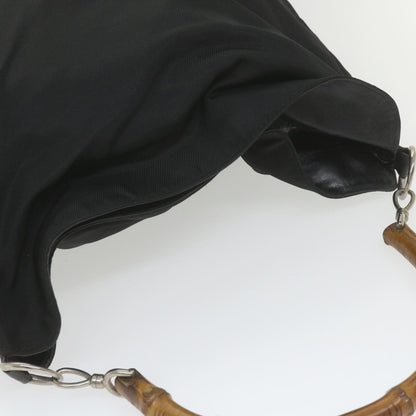 GUCCI Bamboo Shoulder Bag Canvas 2way Black 001 2123 1577  bs9929