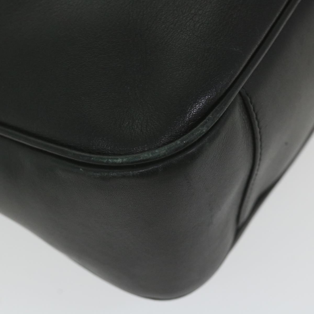 GUCCI Bamboo Shoulder Bag Leather 2way Black 001 1638  bs9938