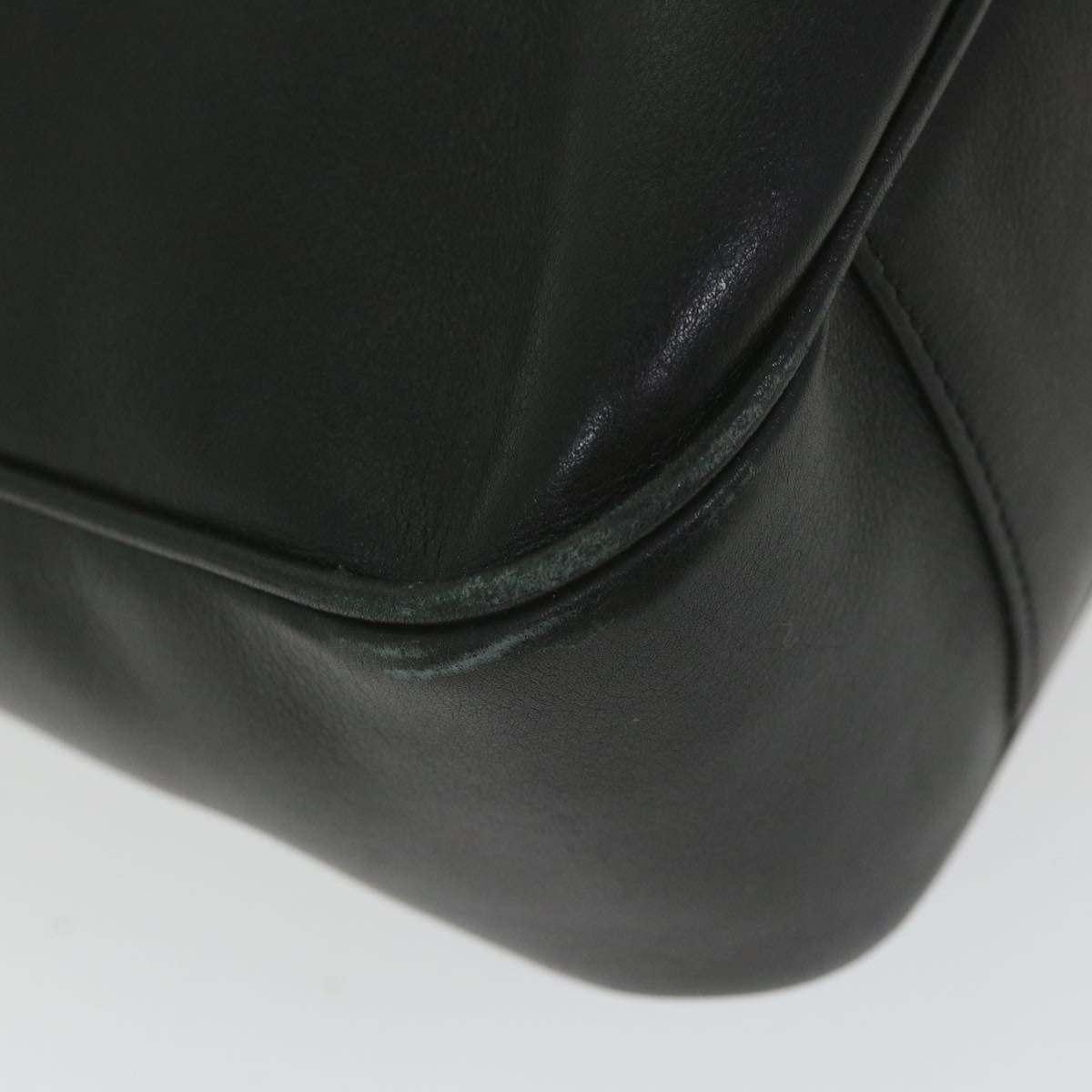 GUCCI Bamboo Shoulder Bag Leather 2way Black 001 1638  bs9938