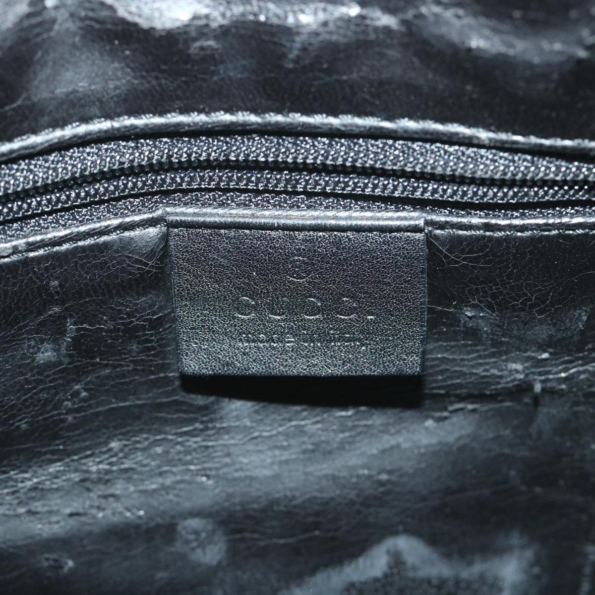 GUCCI Bamboo Shoulder Bag Leather 2way Black 001 1638  bs9938