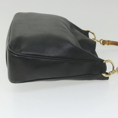 GUCCI Bamboo Shoulder Bag Leather 2way Black 001 1638  bs9938