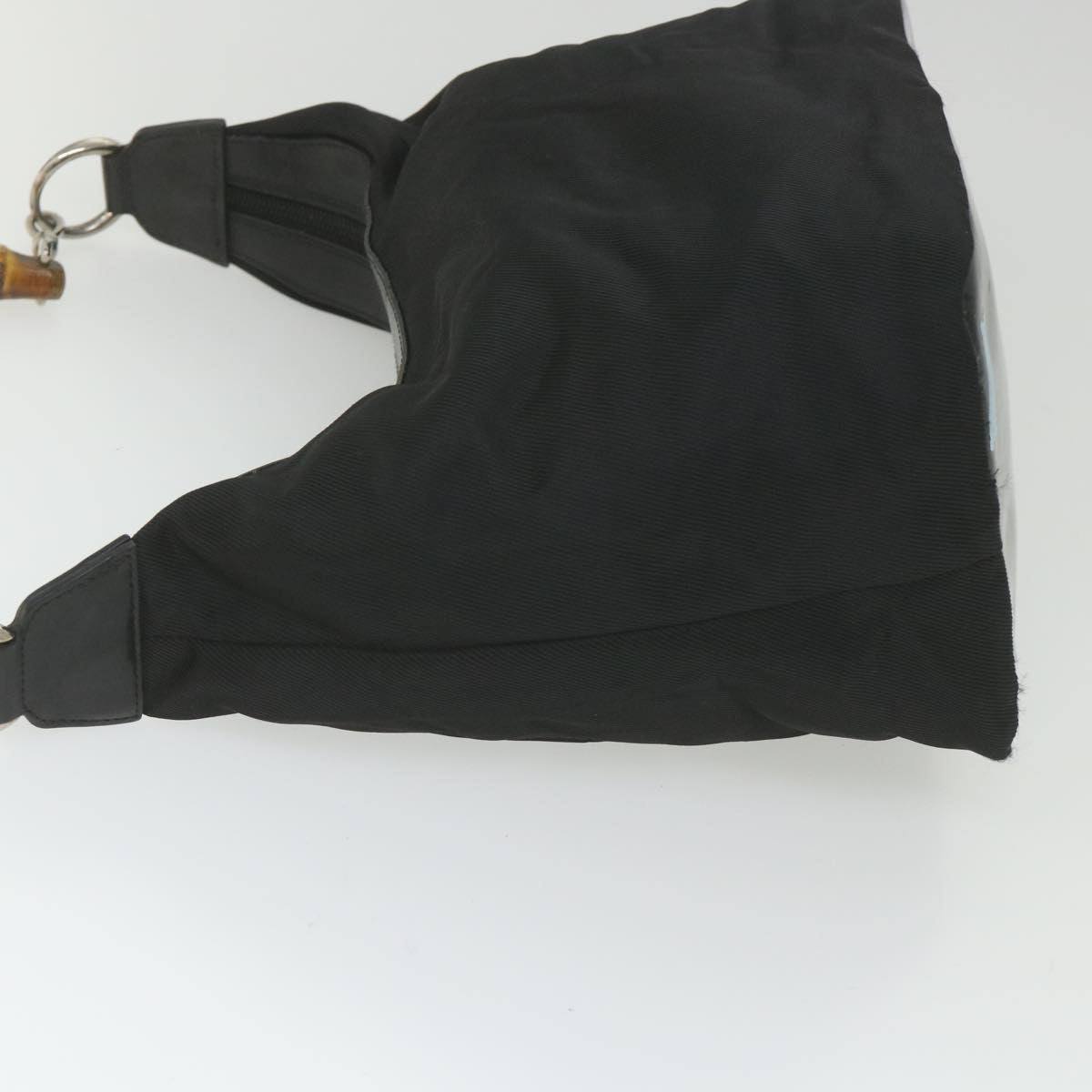 GUCCI Bamboo Shoulder Bag Nylon Black  bs9975