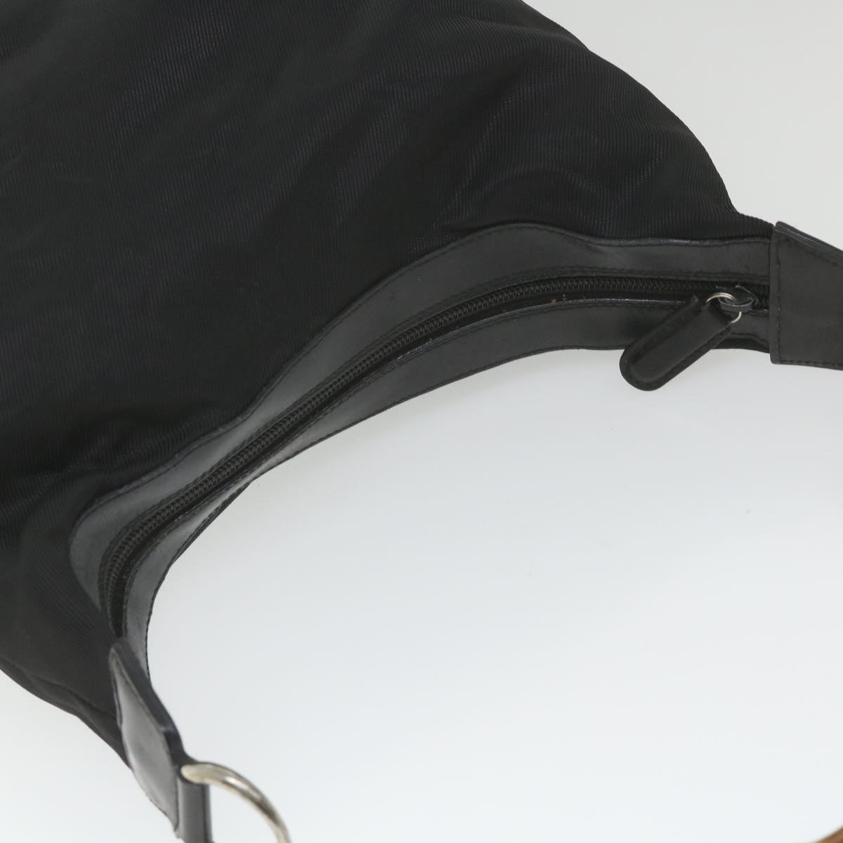 GUCCI Bamboo Shoulder Bag Nylon Black  bs9975