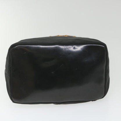 GUCCI Bamboo Shoulder Bag Nylon Black  bs9975