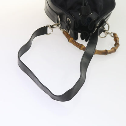 GUCCI Bamboo Shoulder Bag Nylon 2way Black  bs9976