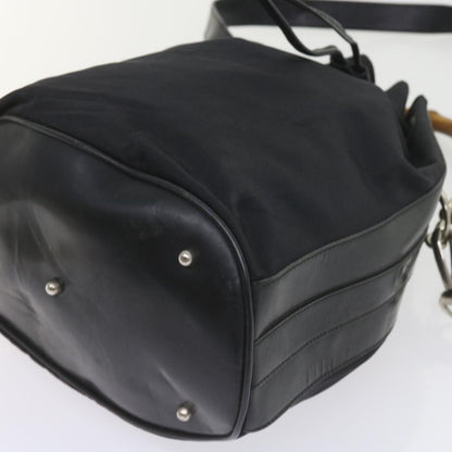 GUCCI Bamboo Shoulder Bag Nylon 2way Black  bs9976