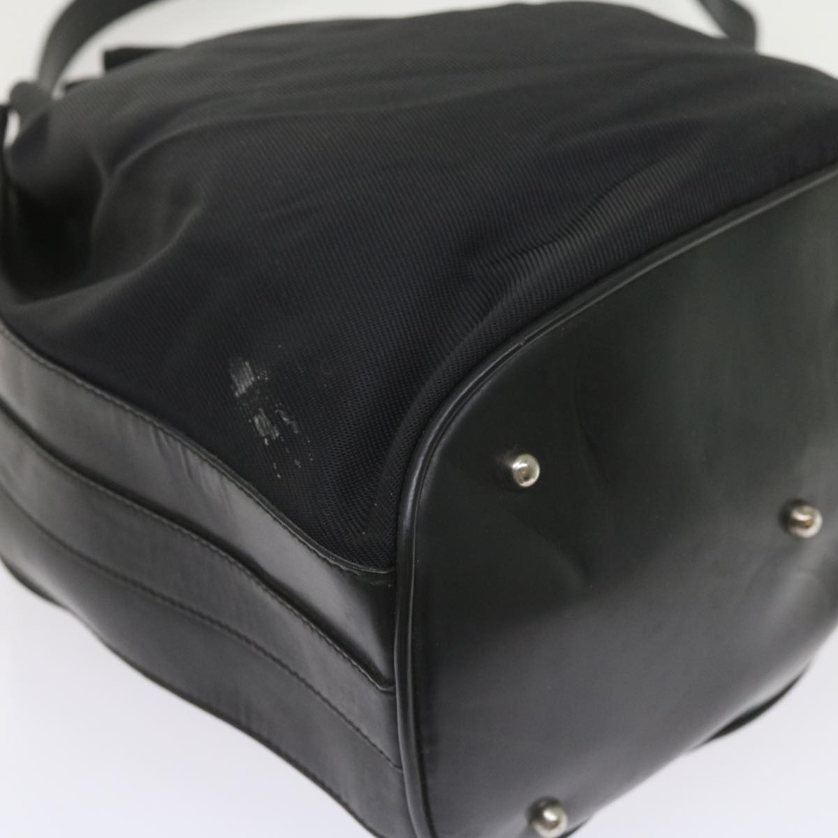 GUCCI Bamboo Shoulder Bag Nylon 2way Black  bs9976