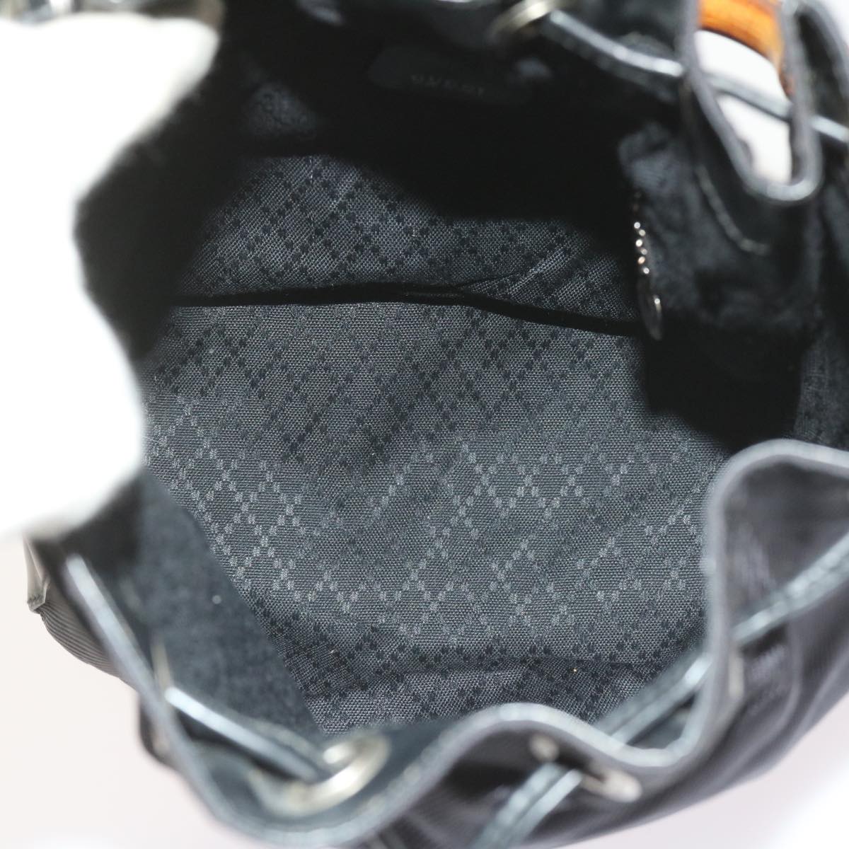 GUCCI Bamboo Shoulder Bag Nylon 2way Black  bs9976
