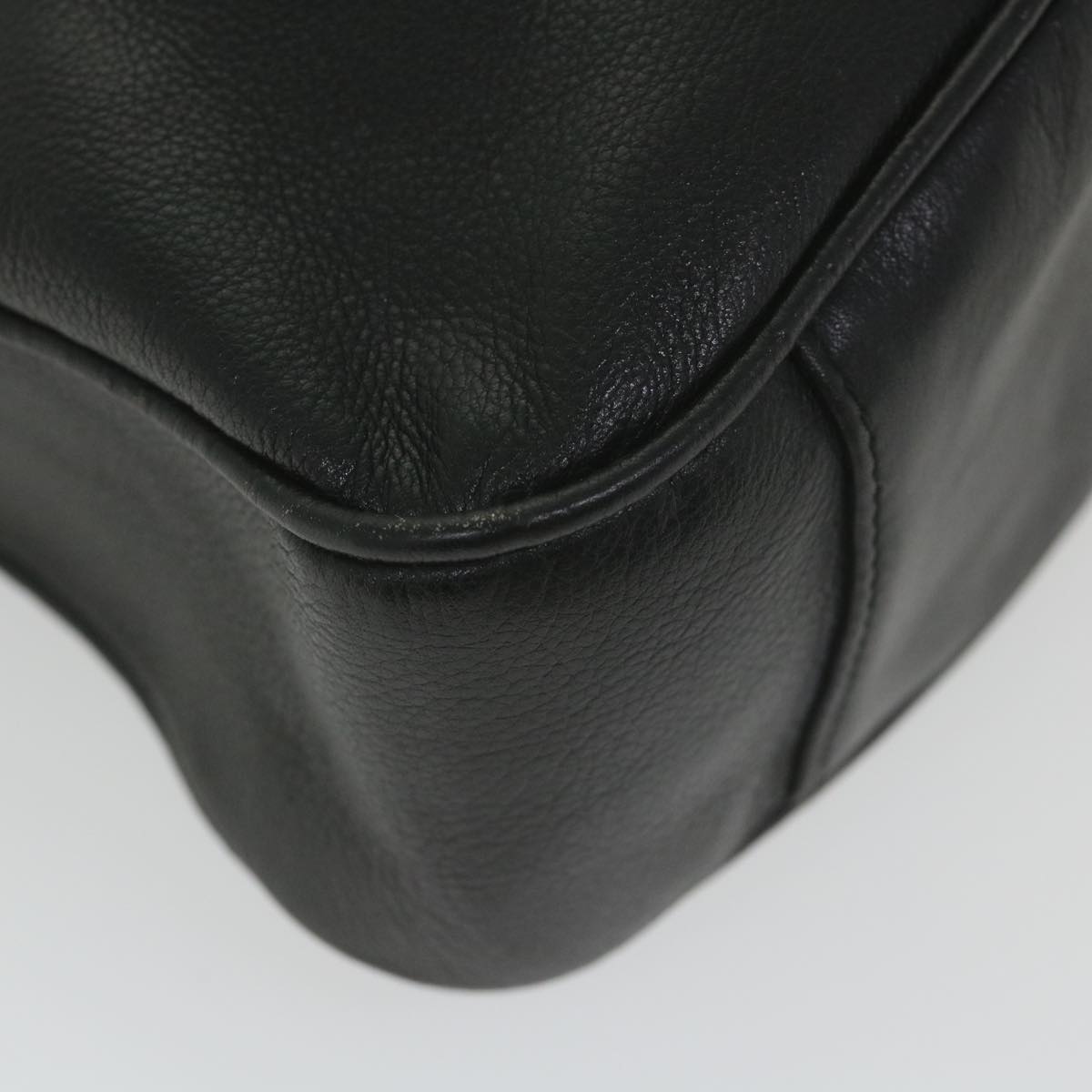 GUCCI Bamboo Shoulder Bag Leather 2way Black  bs9978