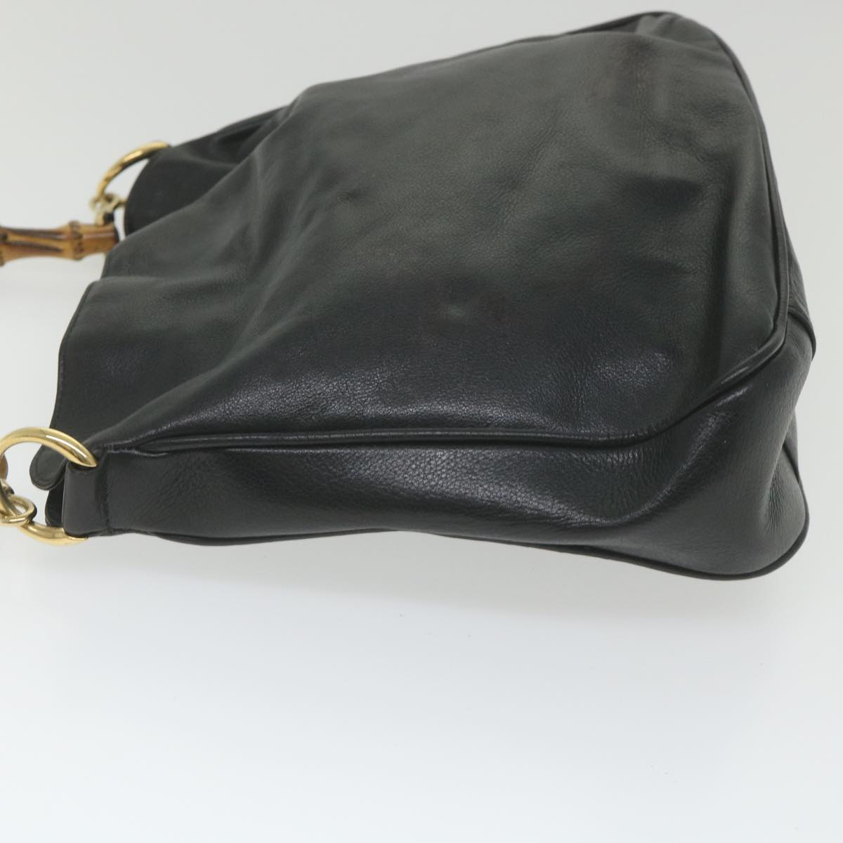 GUCCI Bamboo Shoulder Bag Leather 2way Black  bs9978