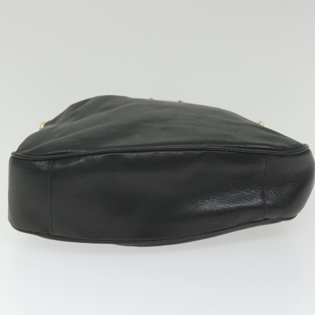 GUCCI Bamboo Shoulder Bag Leather 2way Black  bs9978