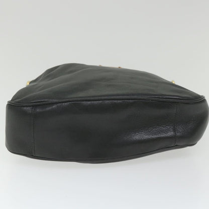 GUCCI Bamboo Shoulder Bag Leather 2way Black  bs9978