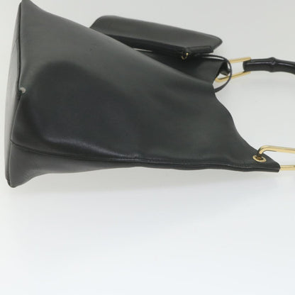GUCCI Bamboo Shoulder Bag Leather Black 001 2058 1880 0  bs9981