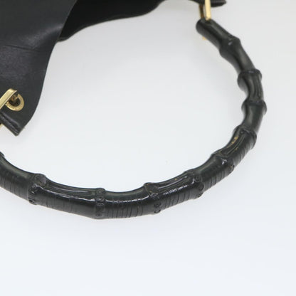 GUCCI Bamboo Shoulder Bag Leather Black 001 2058 1880 0  bs9981