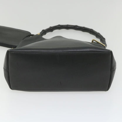 GUCCI Bamboo Shoulder Bag Leather Black 001 2058 1880 0  bs9981