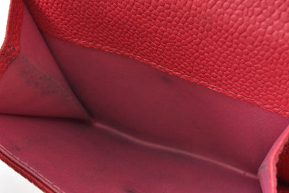 Chanel Caviar Skin Bifold Wallet Rose/Purple