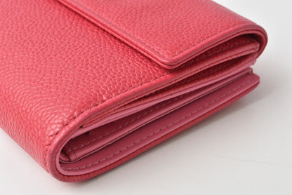 Chanel Caviar Skin Bifold Wallet Rose/Purple