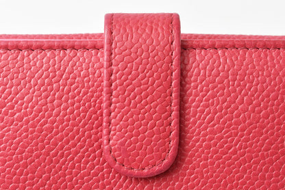 Chanel Caviar Skin Bifold Wallet Rose/Purple