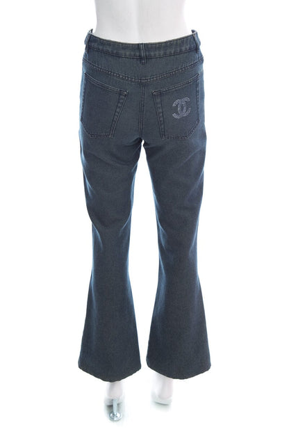Chanel Blue CC Detail Jeans SZ 34