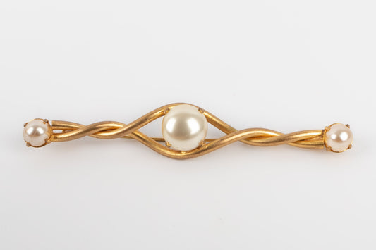Broche dore Chanel