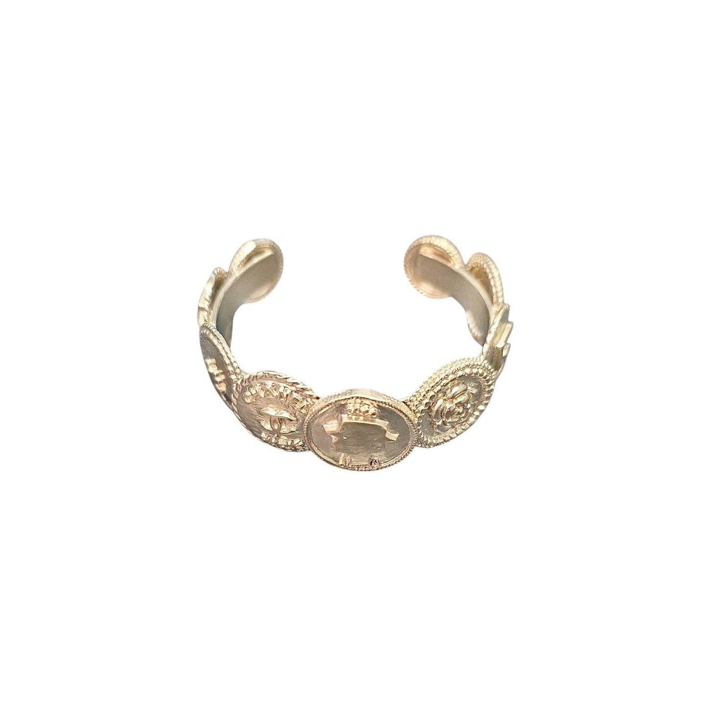 Chanel CC Medallion Coin Cuff Bracelet