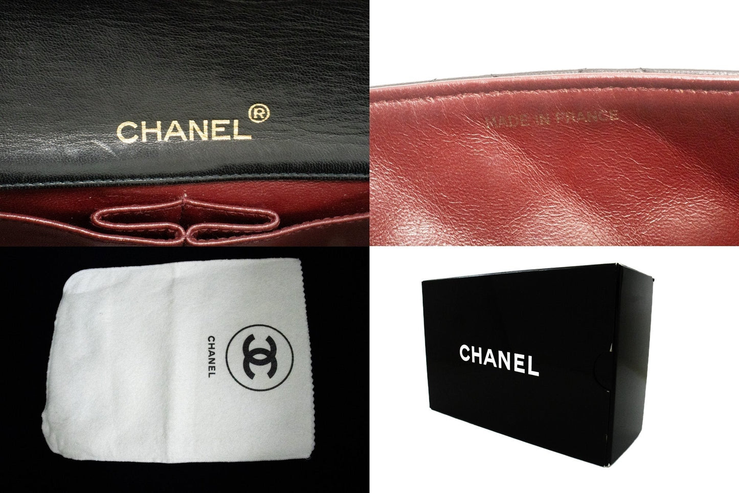 CHANEL Full Flap Chain Shoulder Bag Crossbody Black Quilted Lamb k64
