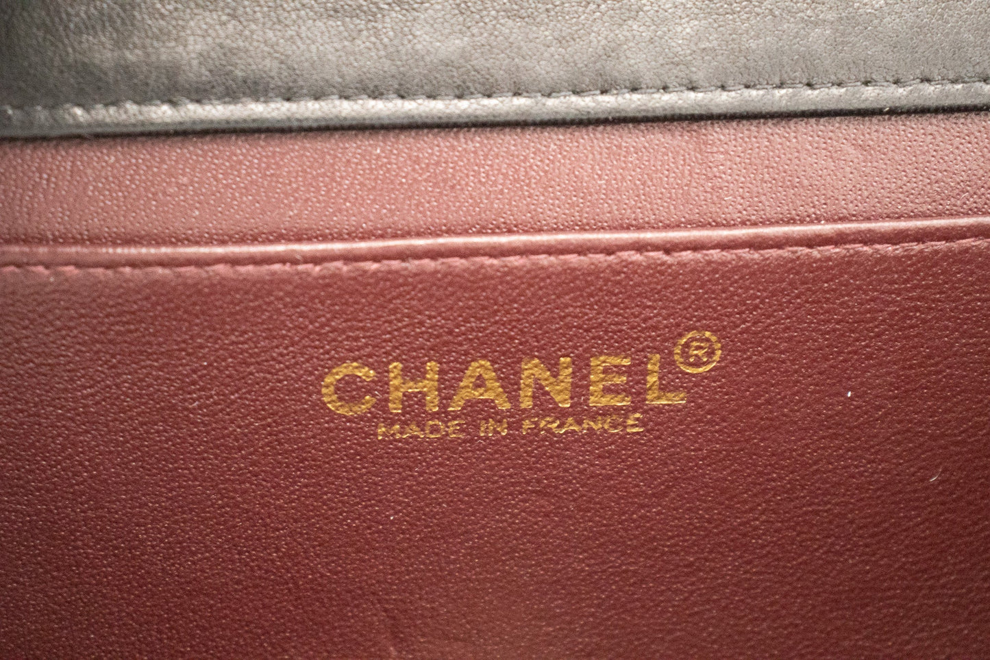 CHANEL Full Flap Chain Shoulder Bag Clutch Black Quilted Lambskin j67