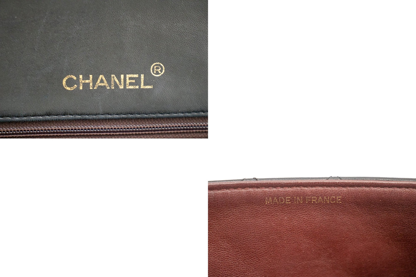 CHANEL Full Flap Chain Shoulder Bag Black Quilted Lambskin Leather j95