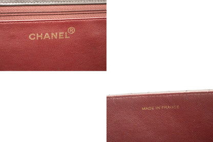CHANEL Chain Shoulder Bag Clutch Black Quilted Flap Lambskin Purse j98