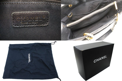 CHANEL Caviar GST 13" Grand Shopping Tote Chain Shoulder Bag Black k54