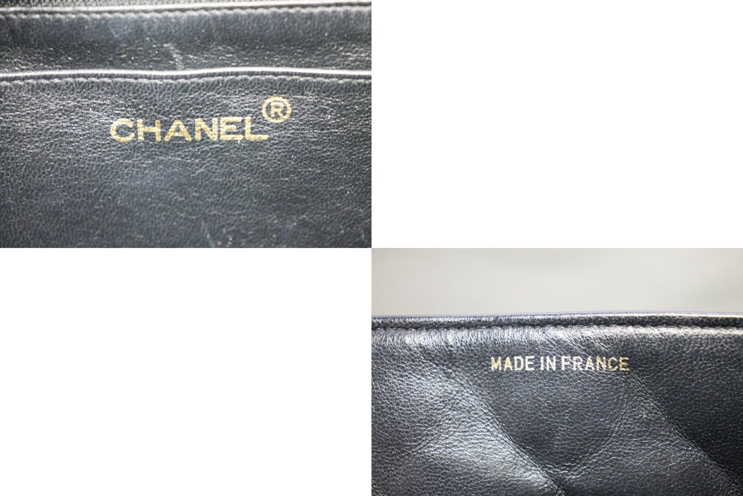 CHANEL Jumbo 11" Large Chain Shoulder Bag Flap Black Lambskin Gold f35