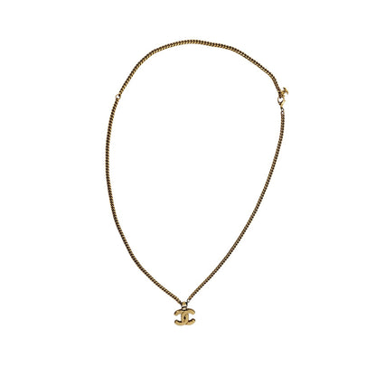 Chanel CC Crystal Pendant Chain Necklace 21C