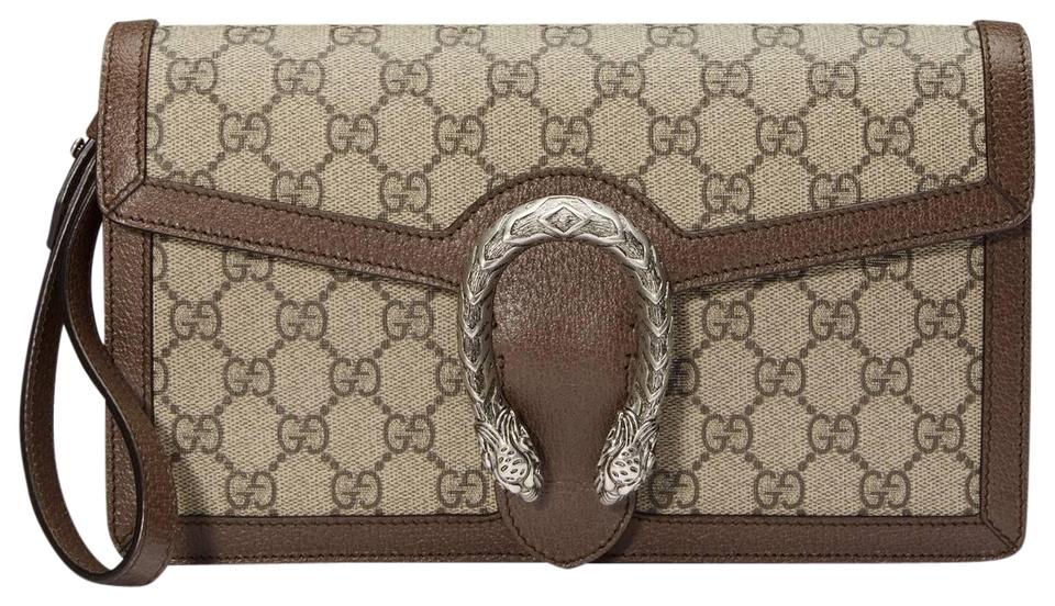 Gucci Dionysus GG Supreme Canvas Purse in Beige/Brown