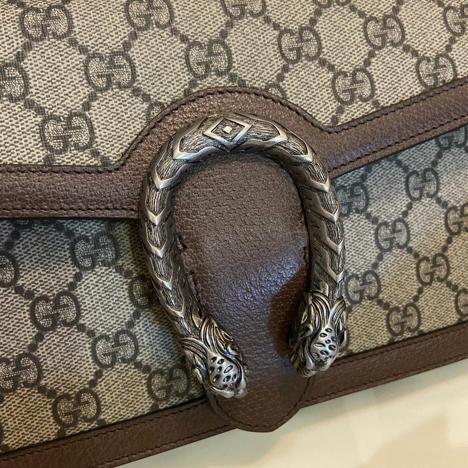 Gucci Dionysus GG Supreme Canvas Purse in Beige/Brown