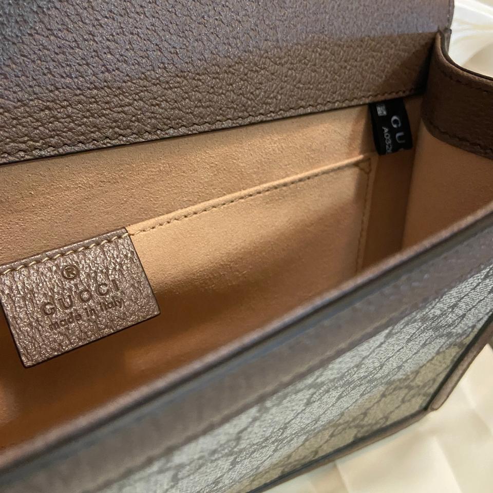 Gucci Dionysus GG Supreme Canvas Purse in Beige/Brown