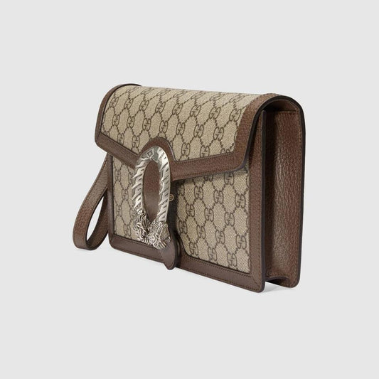 Gucci Dionysus GG Supreme Canvas Purse in Beige/Brown