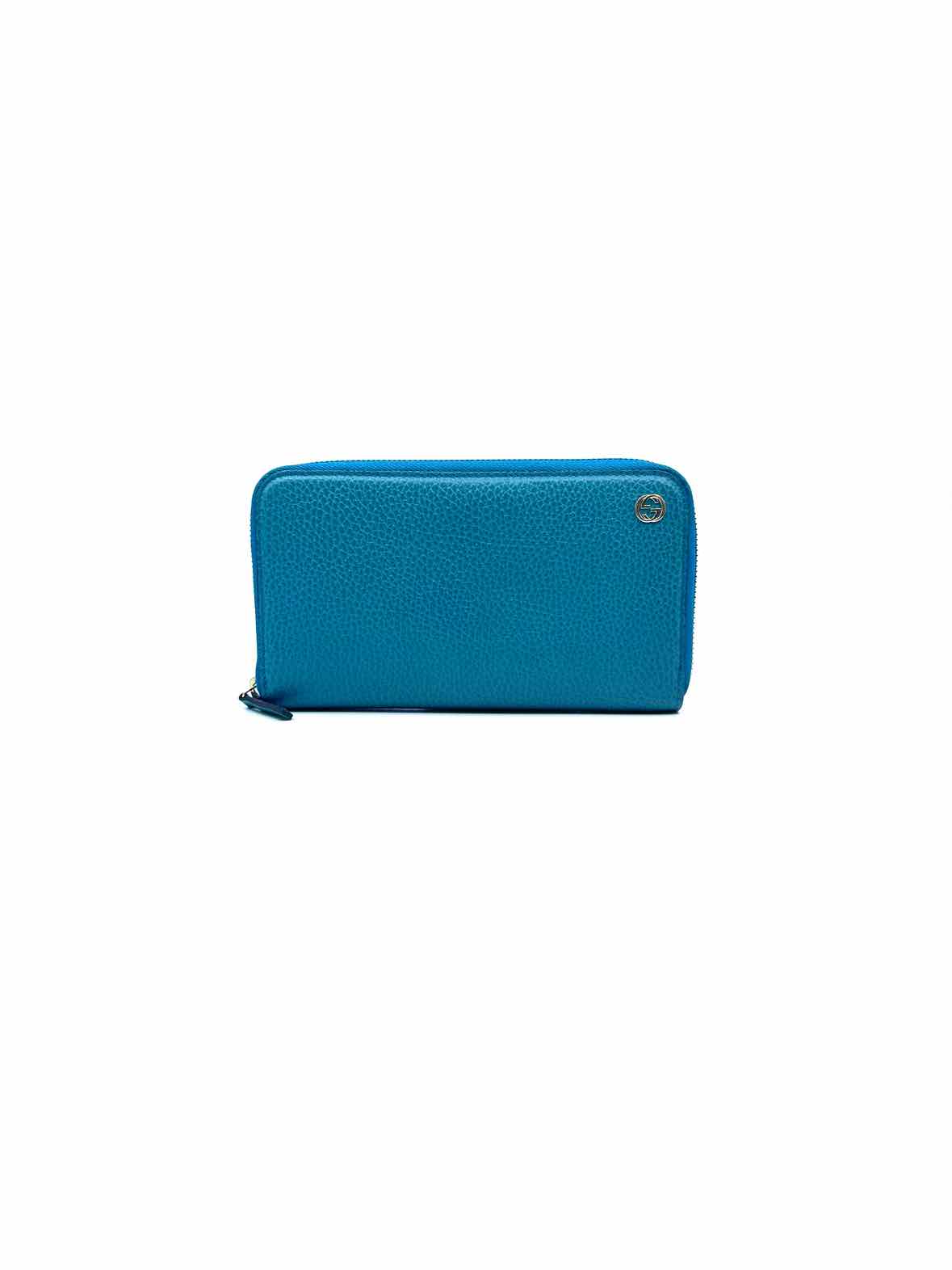 GUCCI Blue Leather Wallet