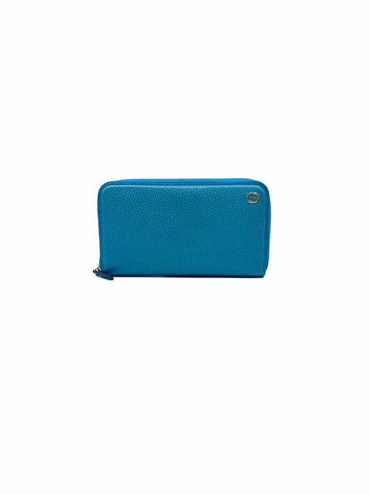 GUCCI Blue Leather Wallet