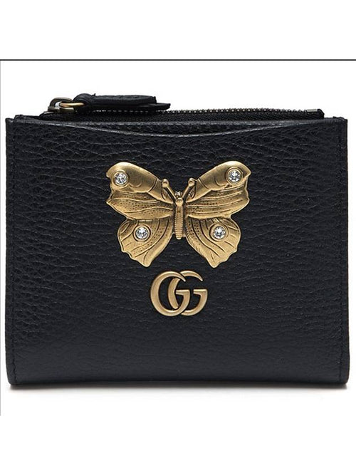 Gucci Butterfly Card Wallet Black